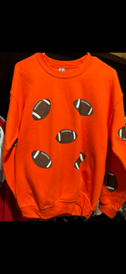 Sparkle Football Crew neck Orange -