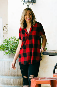 Blessed & Dressed in Red Plaid