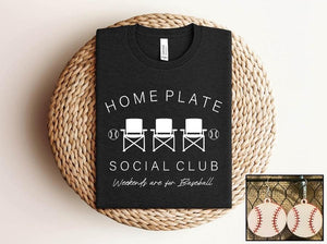 Baseball Home Plate Social Club tee - Ships in 1-2 weeks