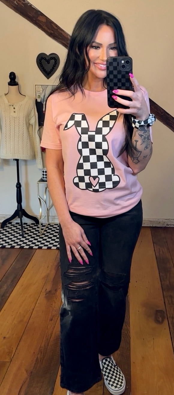 Checkered Bunny tee - in stock