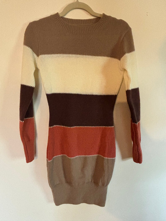 Shein Color Block Sweater Dress -small