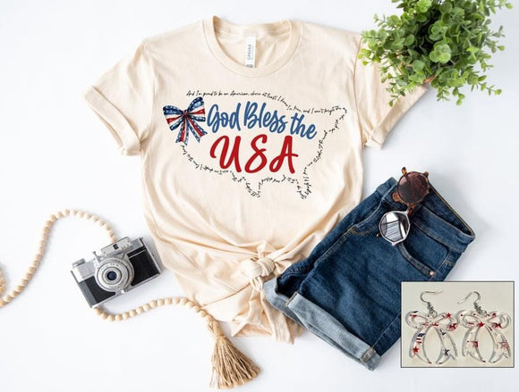 God Bless the USA tee - in stock