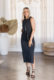 Knot Your Average Maxi - Charcoal