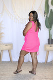 Playing Pool Side - Hot Pink Dress/Coverup