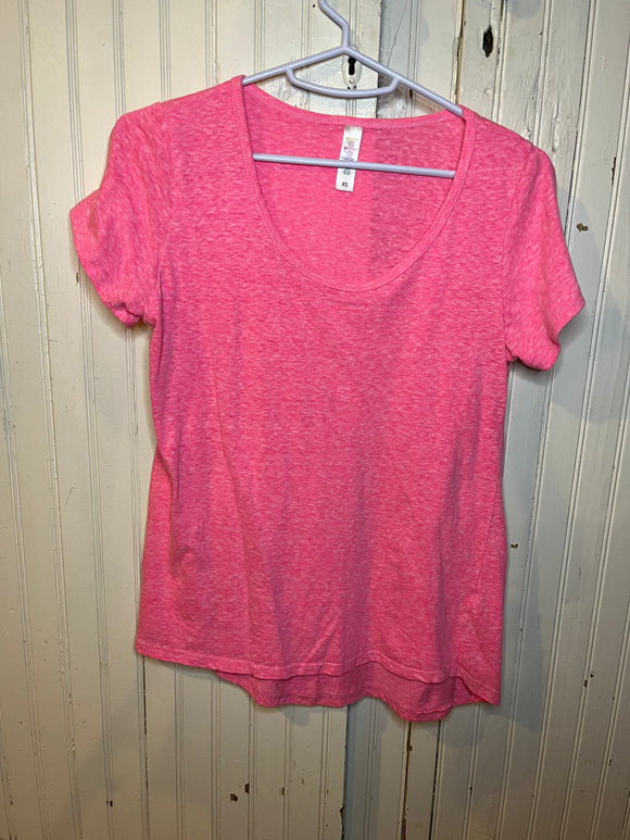 Neon Pink Classic Style Tee - XS