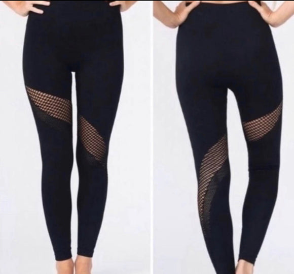 Zyia Active Leggings- Performated Cut outs- size Small