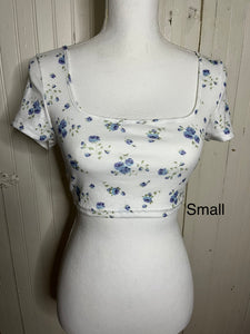 Shein Floral Crop Top- size Small