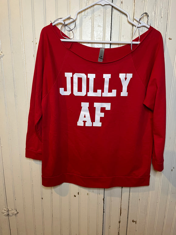 Jolly AF OFF Shoulder sweatshirt- M