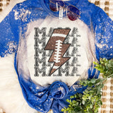 Football Mama Lightning stacked tee- SHIPS IN 2-3 Weeks- Excluded From Discounts