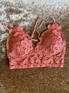 Hope Crochet Lace Bralette- Clay