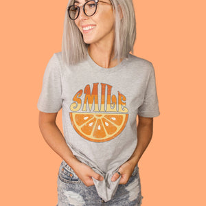 SMILE orange slice tee