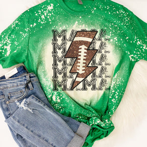 Football Mama Lightning stacked tee- SHIPS IN 2-3 Weeks- Excluded From Discounts