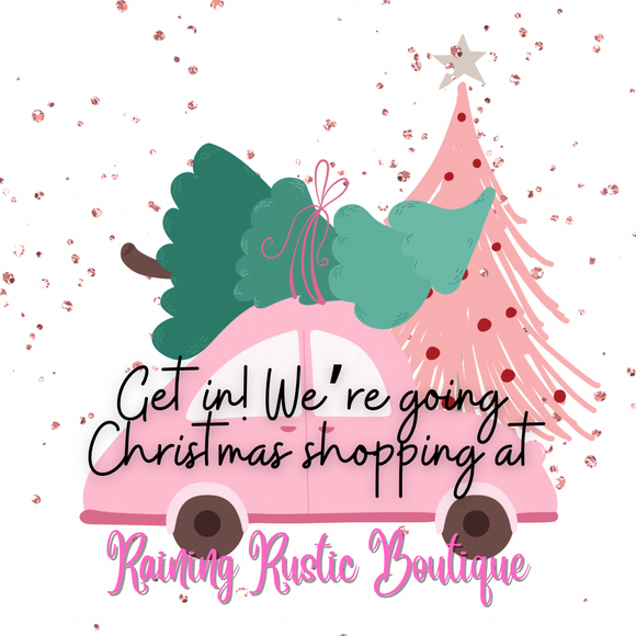 Get in Christmas Shopping custom Graphic