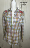 Wrangler Snap Button Flannel with Embroidery- Small