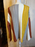 Oversized Stripe Sweater- S