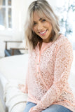 Make Me Blush - Lace Top- in stock S